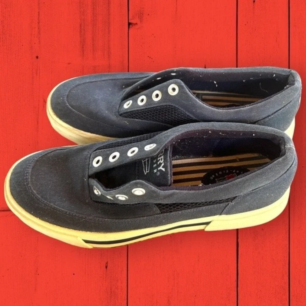 Sperry Navy Blue Top-Sider Boat Shoes Sneakers for Men Size 7.5M Nautical Style